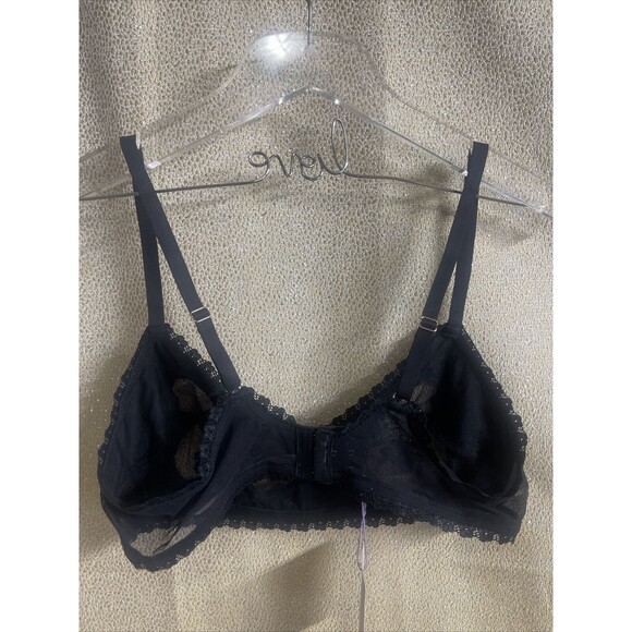 Savage X Fenty A Peek Behind The Lace Black Bralette & String Bikini Sz Lg New - Picture 6 of 13